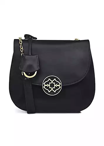 Radley London Burton Way Black Small Flapover Crossbody Bag | Kaleidoscope