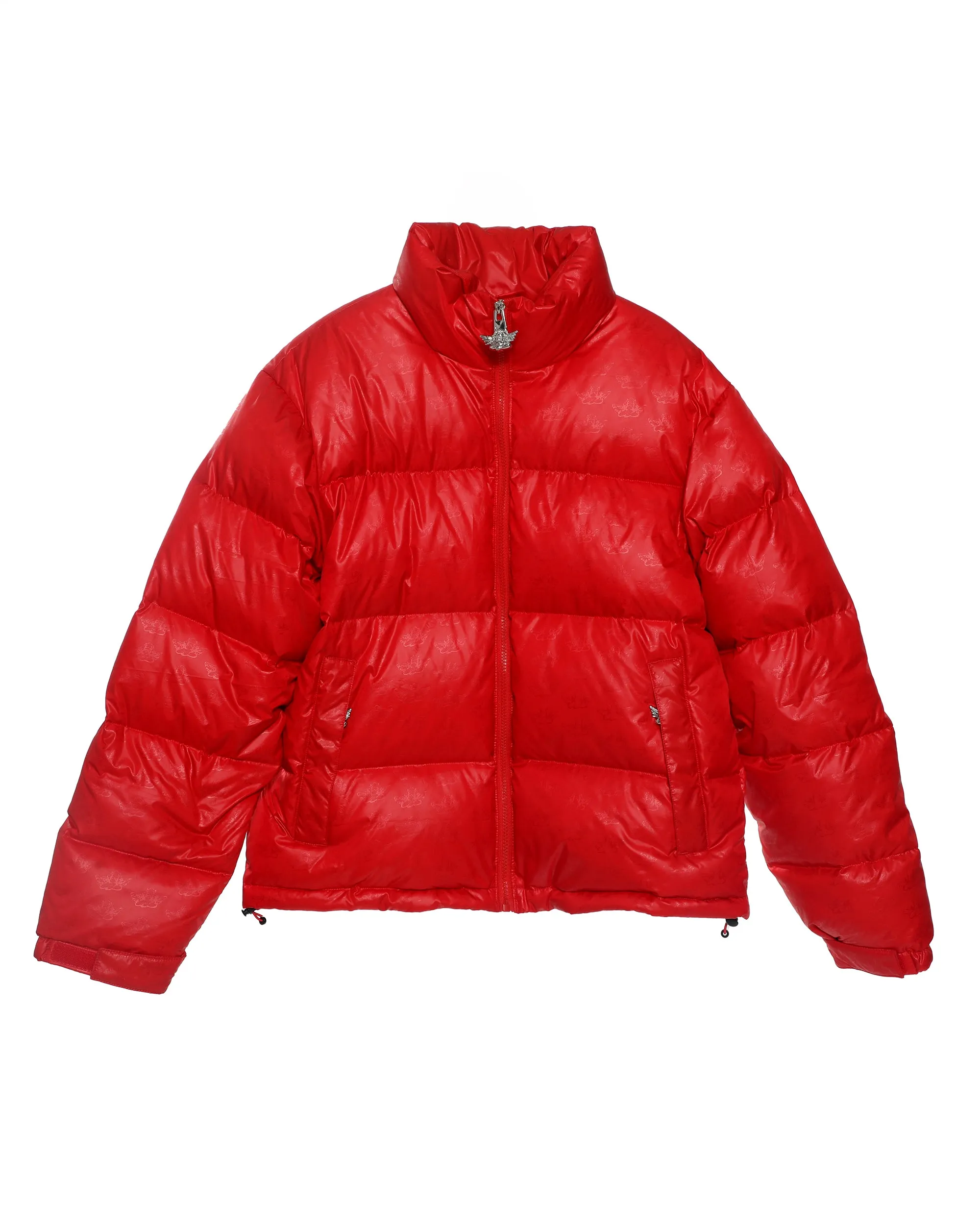 Red Puffer Logo Jacket