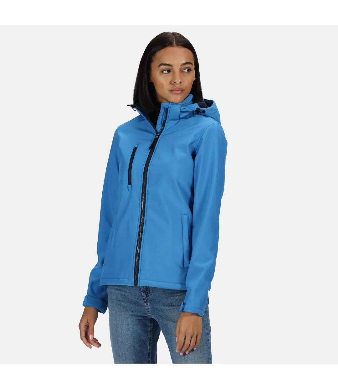 Regatta Womens/Ladies Venturer 3 Layer Membrane Soft Shell Jacket (French Blue/Navy) - UTRG5518