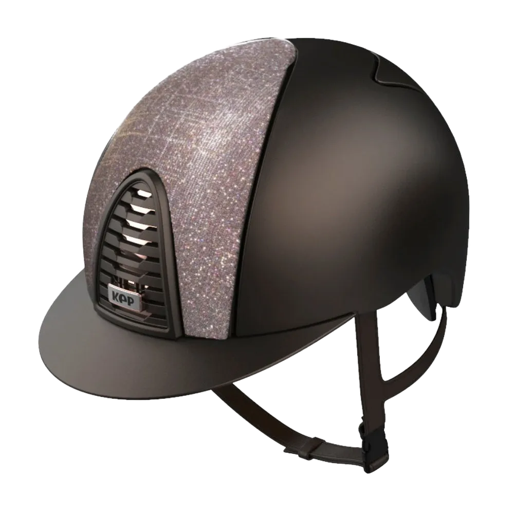 Riding Helmet Cromo 2.0 Textile Brown - Galassia Pink Front by KEP Italia