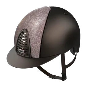 Riding Helmet Cromo 2.0 Textile Brown - Galassia Pink Front by KEP Italia