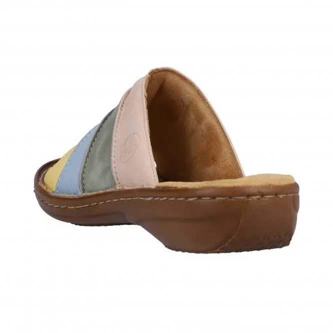 Rieker  Womens 60873-90 Newhaven Multicolour Slip-On Mules