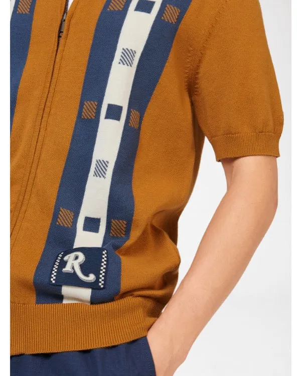 Rolling Stone Chequerboard Knitted Polo