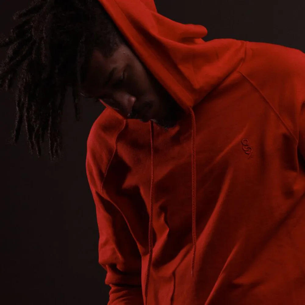 Rudimental Paneled Terry Hoodie Red