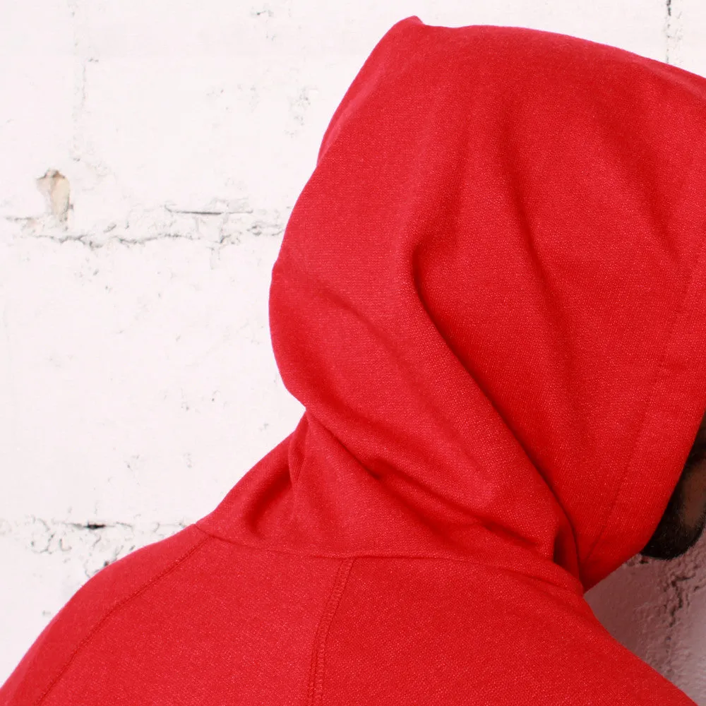 Rudimental Paneled Terry Hoodie Red