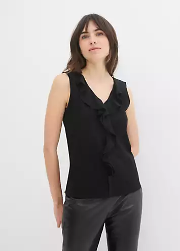 Ruffle Sleeveless Top by bonprix | Look Again