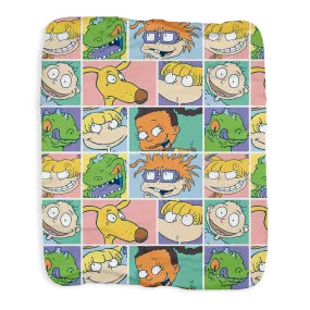 Rugrats Cast Grey Sherpa Blanket