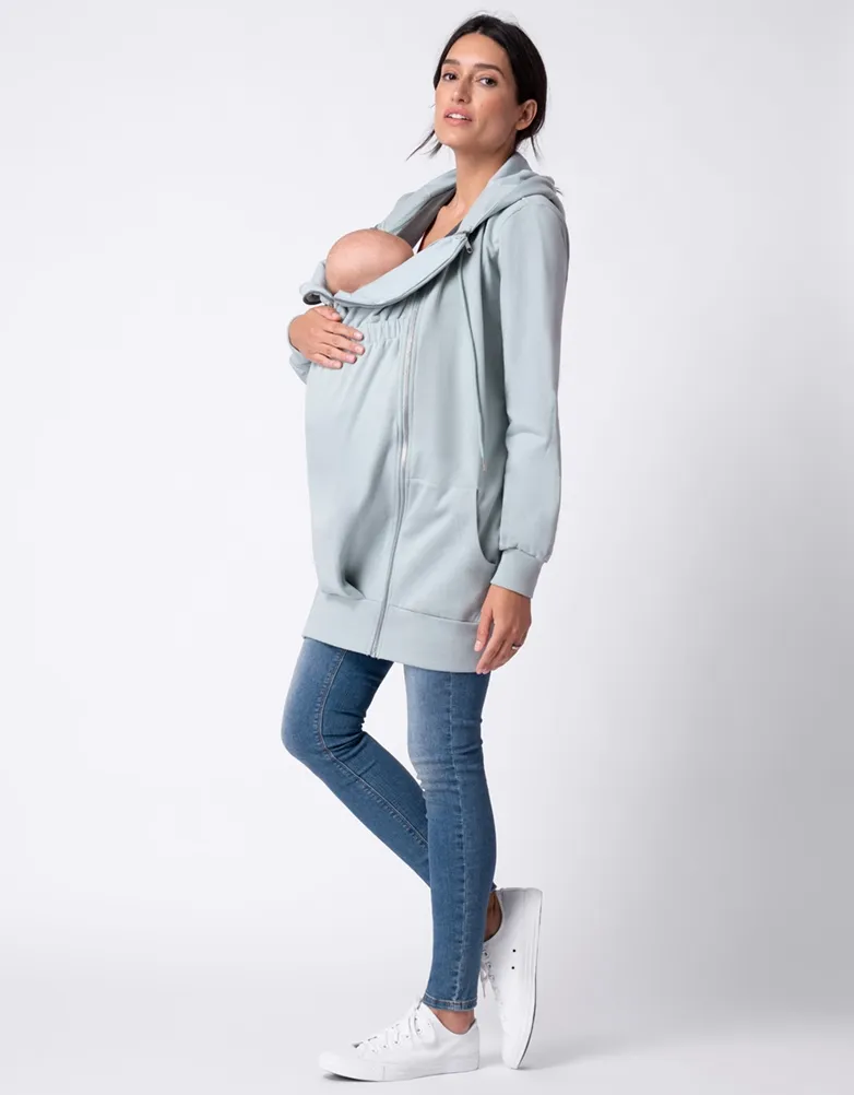 Sage Green 3 in 1 Maternity & Babywearing Hoodie