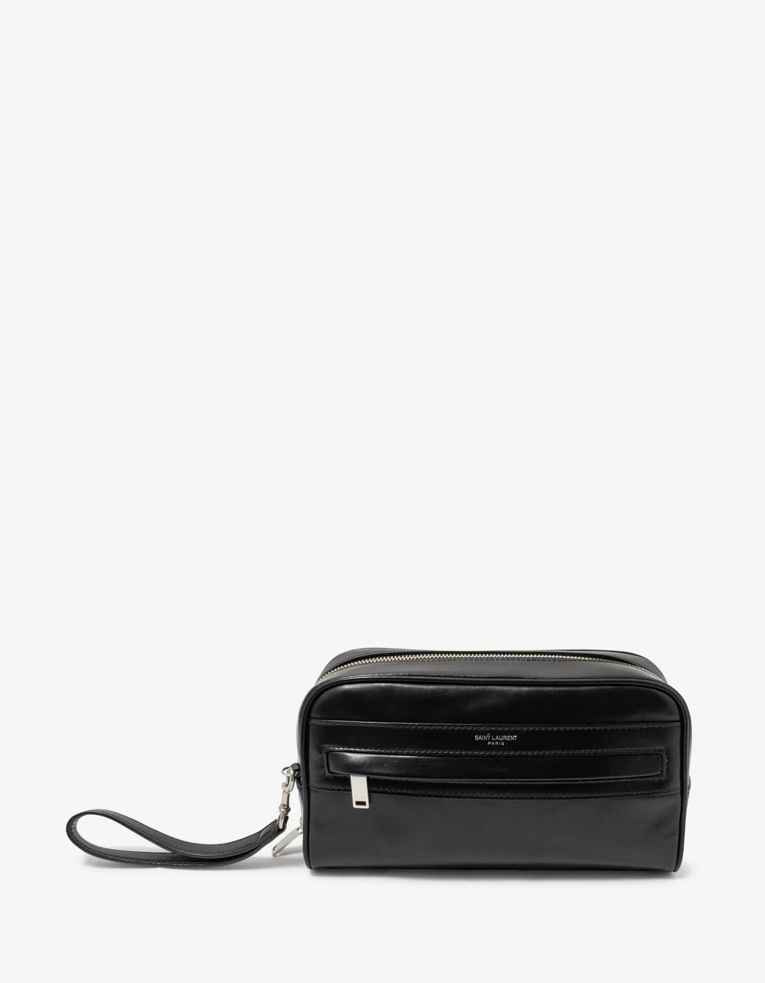 Saint Laurent Black Leather Camera Pouch