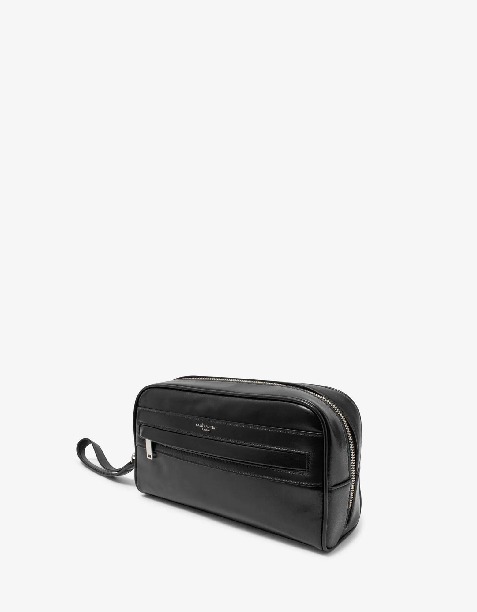 Saint Laurent Black Leather Camera Pouch