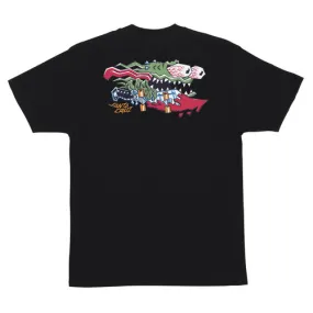 Santa Cruz Skateboards Shirt Meek Scratched Slasher Black