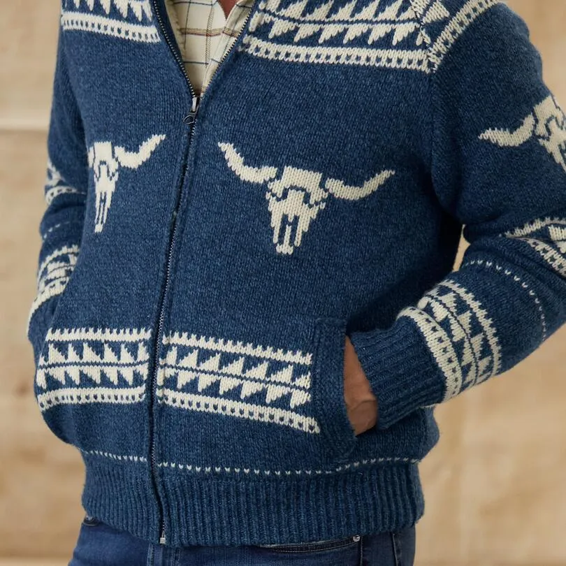 Schott Sundance Longhorn Sweater Jacket