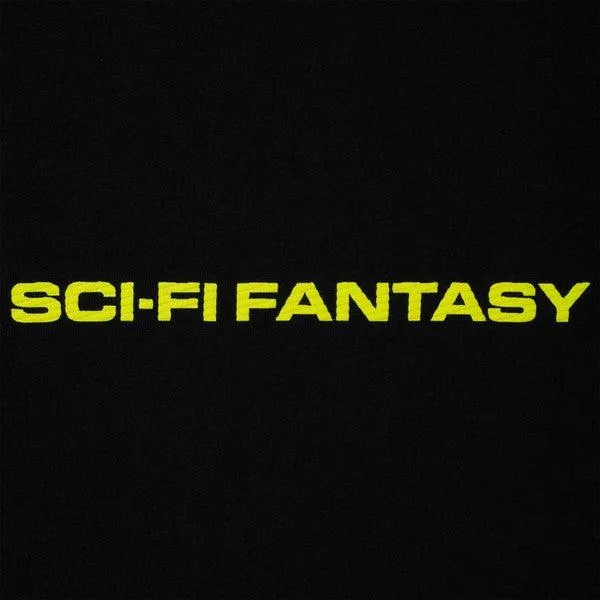 Sci-Fi Fantasy Skateboards Textured Logo T-Shirt Black