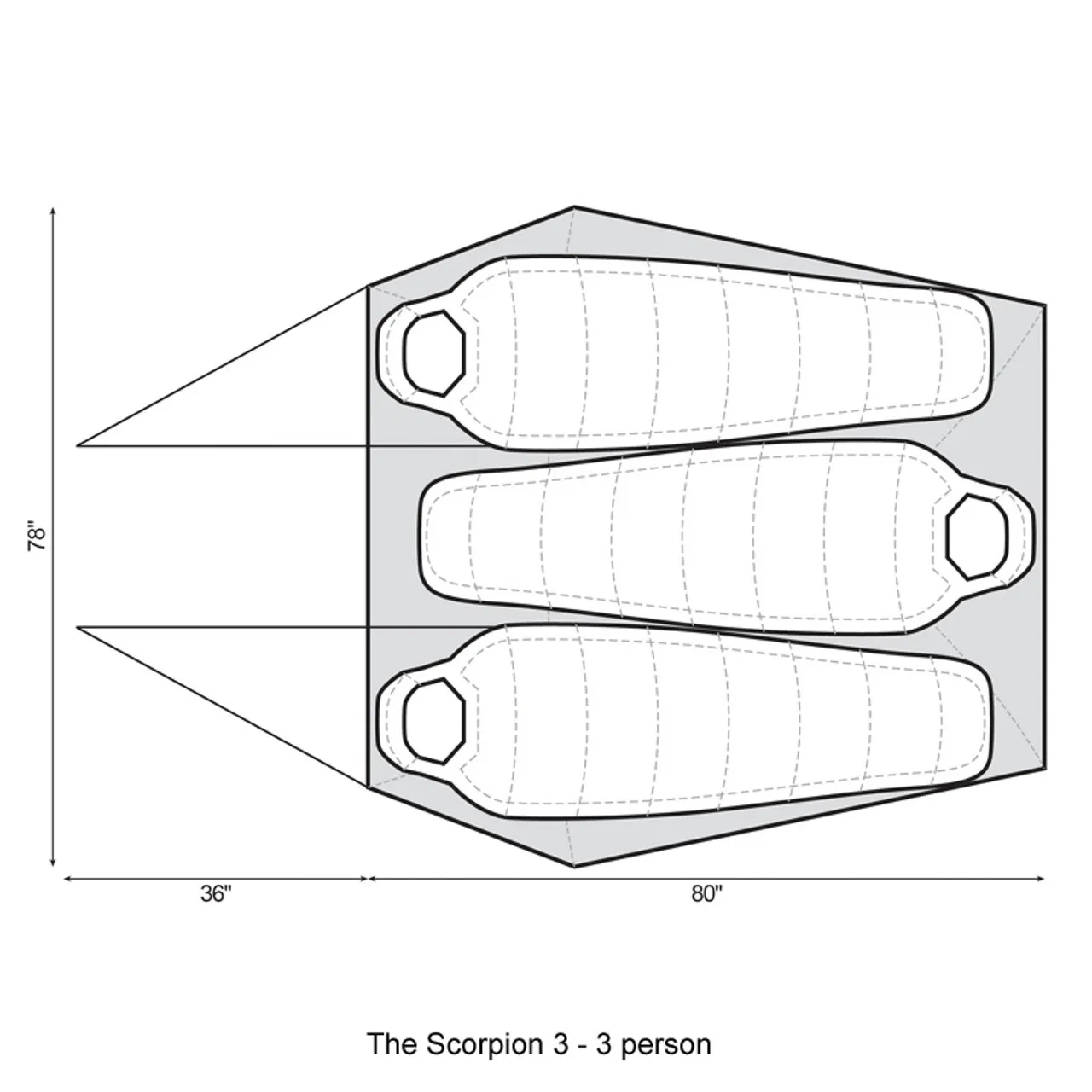 SCORPION 3 IX Tent Olive 3 Person 