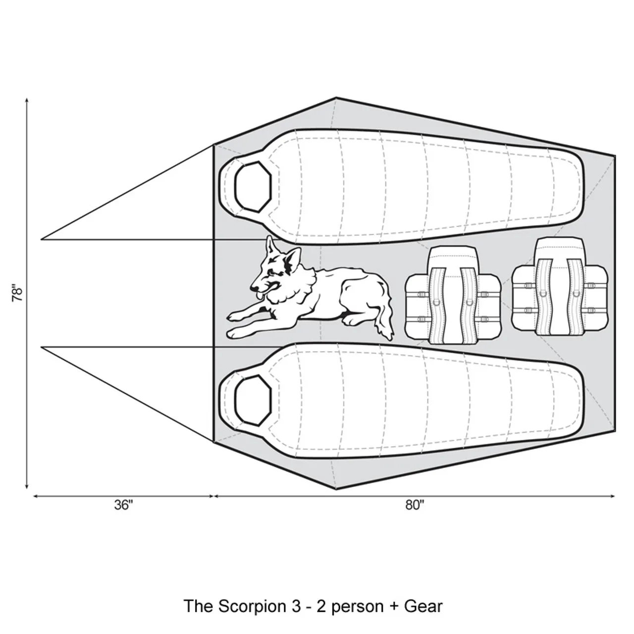 SCORPION 3 IX Tent Olive 3 Person 