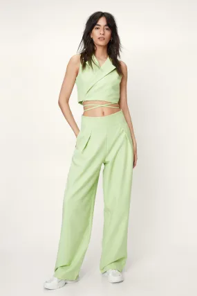 Seam Detail Wide Leg Pants