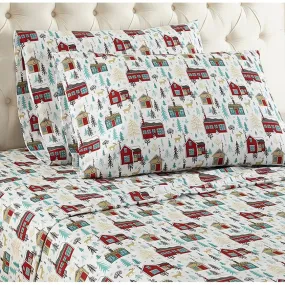 Shavel Micro Flannel Print Sheet Set - Queen