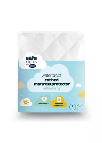 Silentnight Safe Nights Anti Allergy Waterproof Cot Bed Mattress Protector | Grattan