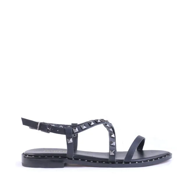 Siren BILBY STUDDED SANDALS - Black