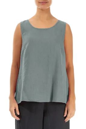 Sleeveless Sage Linen Top