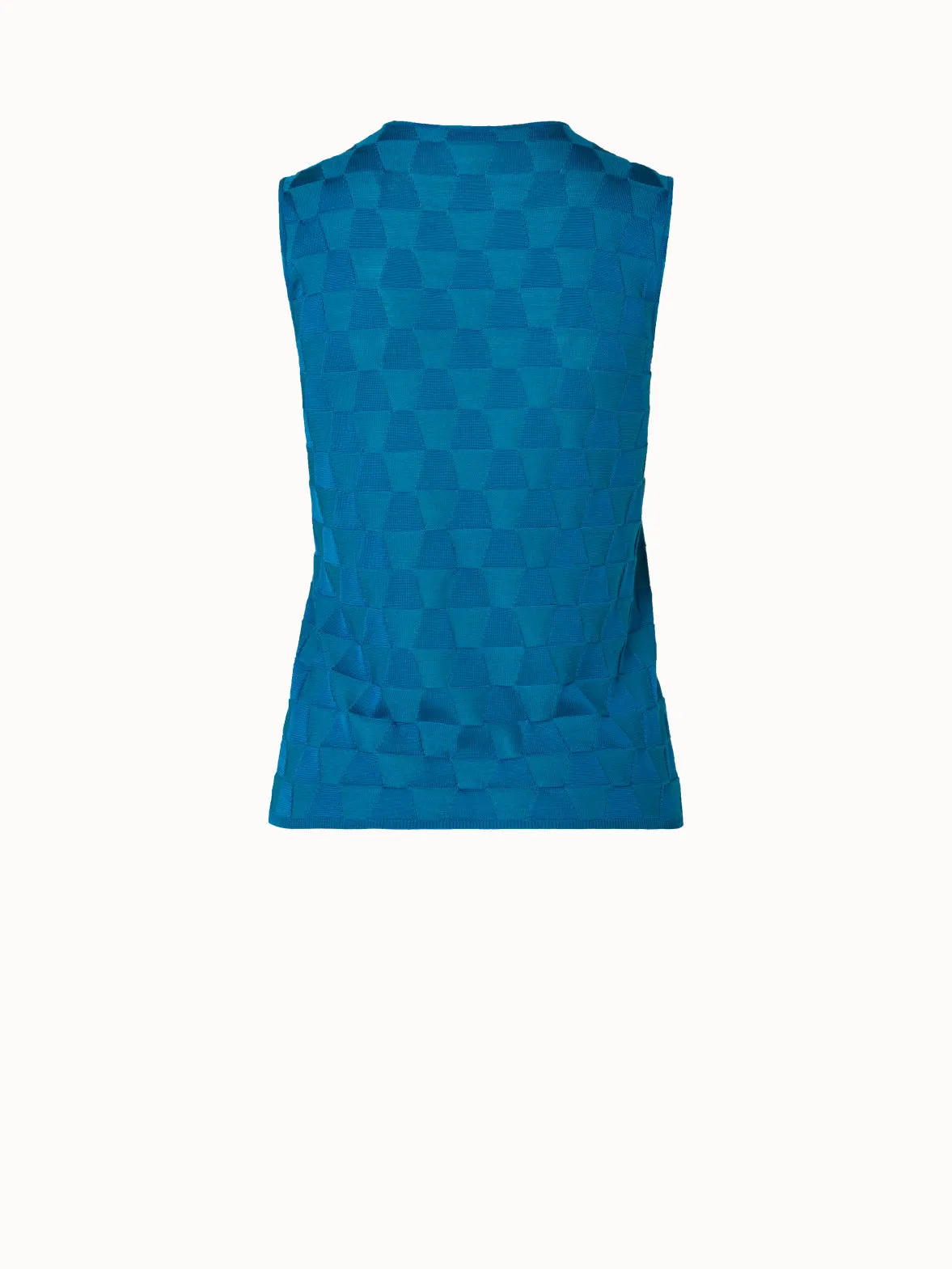 Sleeveless Structured Trapezoid Knit Top