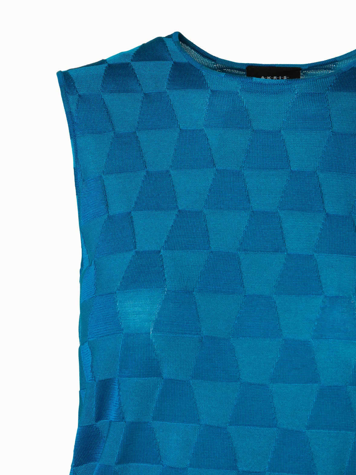 Sleeveless Structured Trapezoid Knit Top