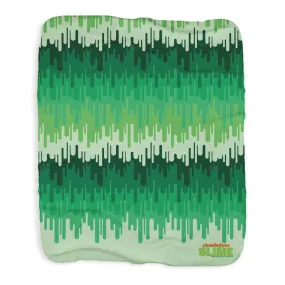 Slime Ombre Green Grey Sherpa Blanket