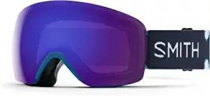 Smith Skyline Ski Goggles Ultra Wide View with Silicone Strap + Anti-Fog Snow Goggles