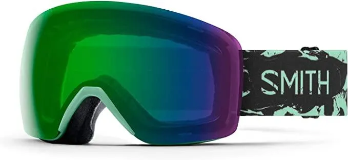 Smith Skyline Ski Goggles Ultra Wide View with Silicone Strap + Anti-Fog Snow Goggles