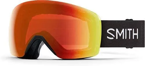 Smith Skyline Ski Goggles Ultra Wide View with Silicone Strap + Anti-Fog Snow Goggles