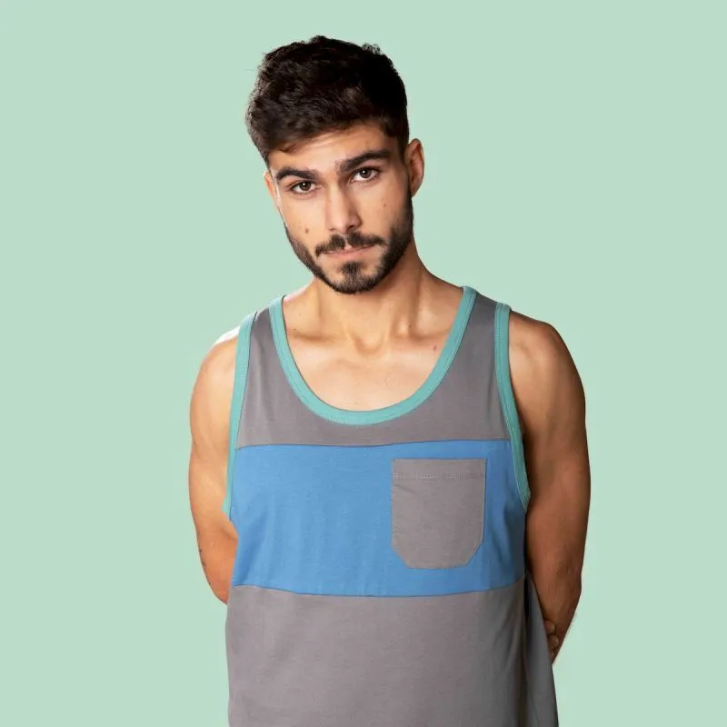 Snap  Two-Colored Pocket Tank Top - Canottiera - Uomo