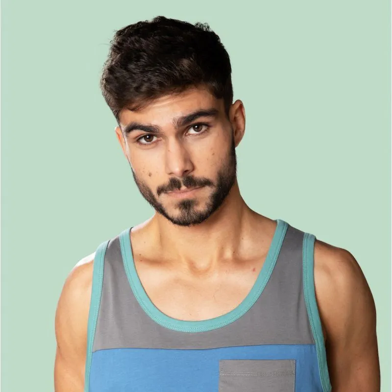 Snap  Two-Colored Pocket Tank Top - Canottiera - Uomo