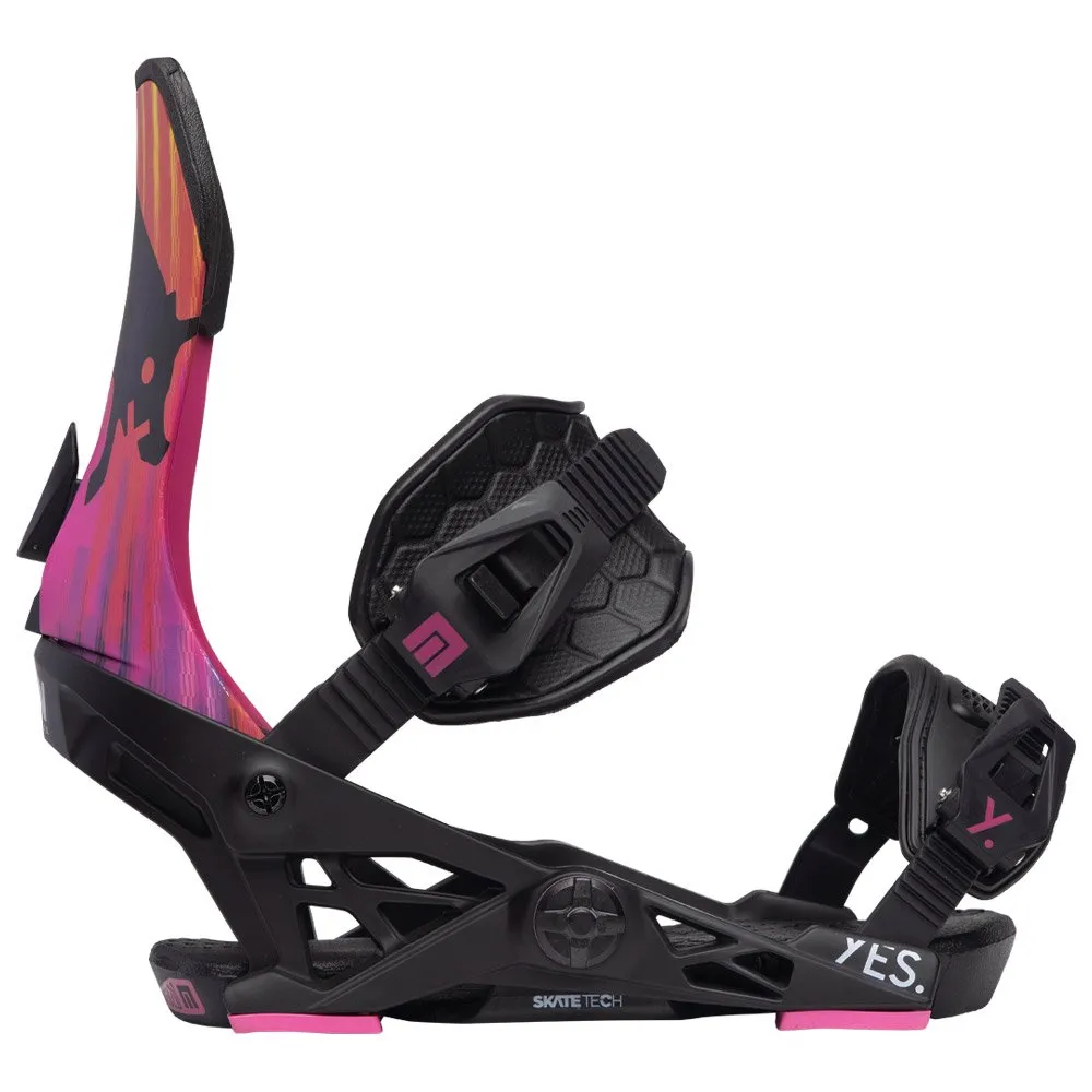 Snowboard binding Now ---Yes. X Now Black Pink