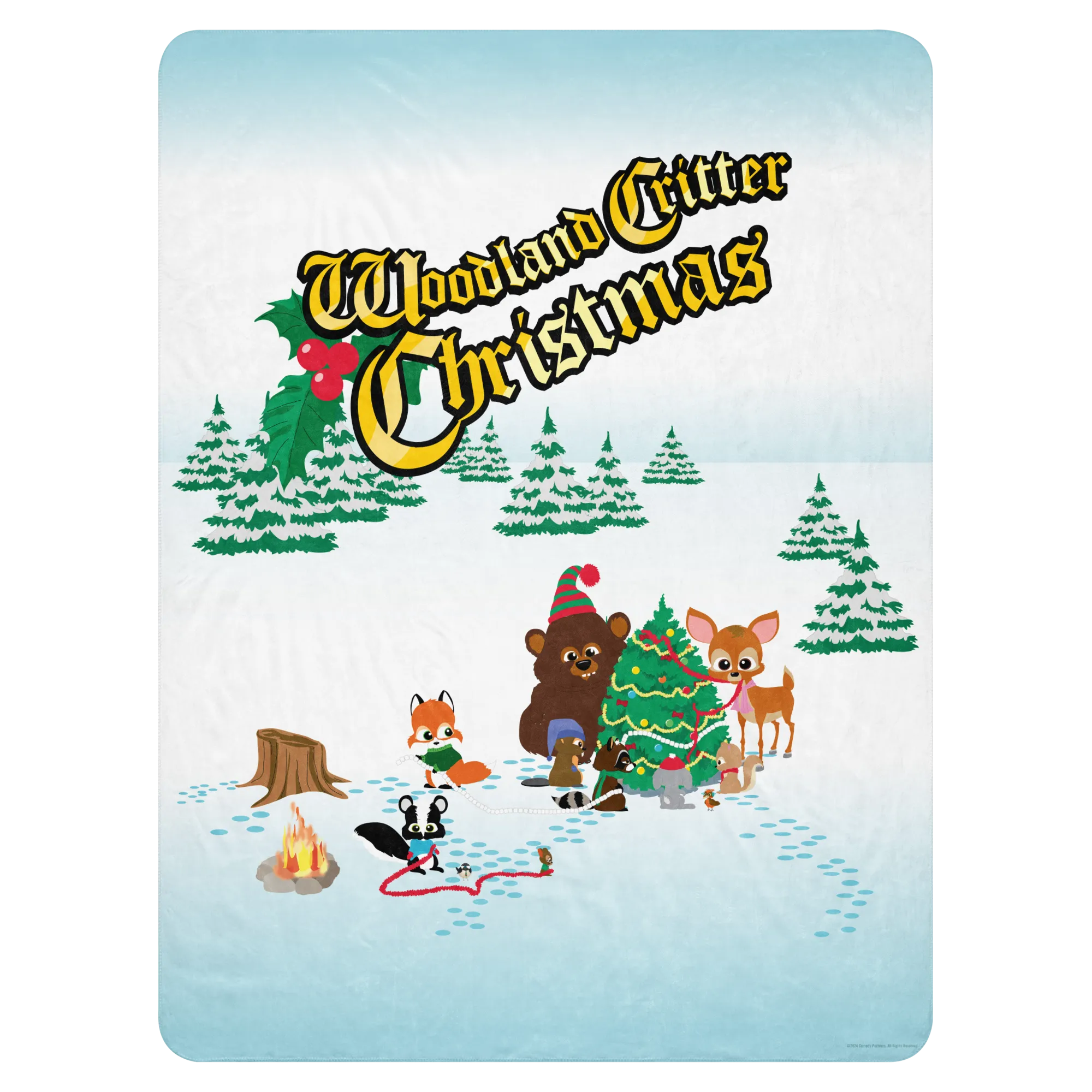 South Park Woodland Critter Christmas Sherpa Blanket