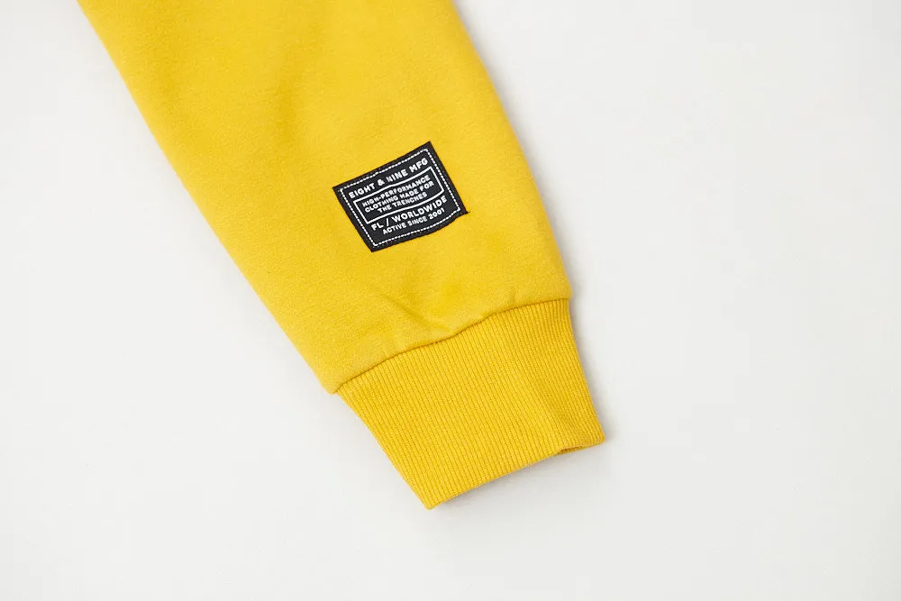 Strapped Up Skinny Fleece Hoodie Mustard