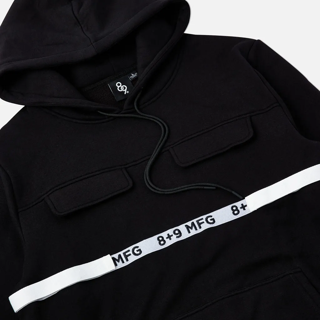 Strapped Up Slim Fleece Hoodie Oreo