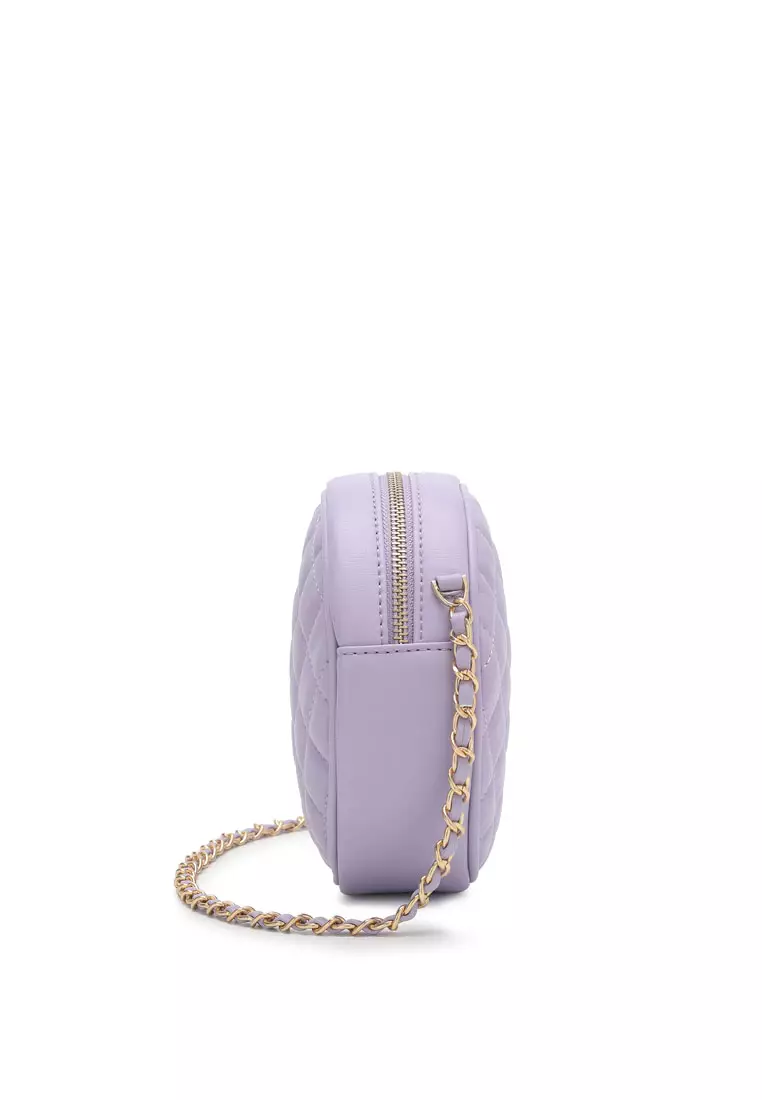 Swiss Polo Women's Casual Chain Sling Bag / Crossbody Bag - Purple