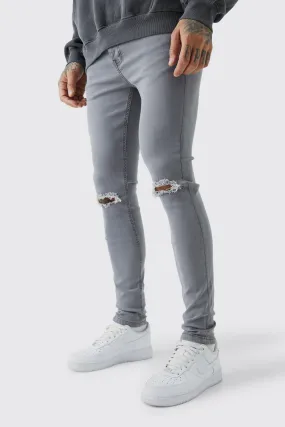 Tall Super Skinny Stretch Ripped Knee Jeans