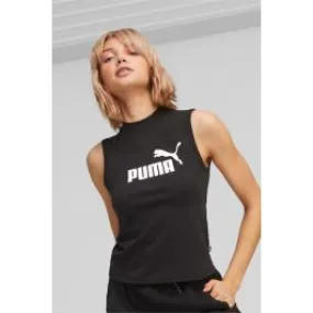 Tank top con logo aderente Essentials da donna Nero