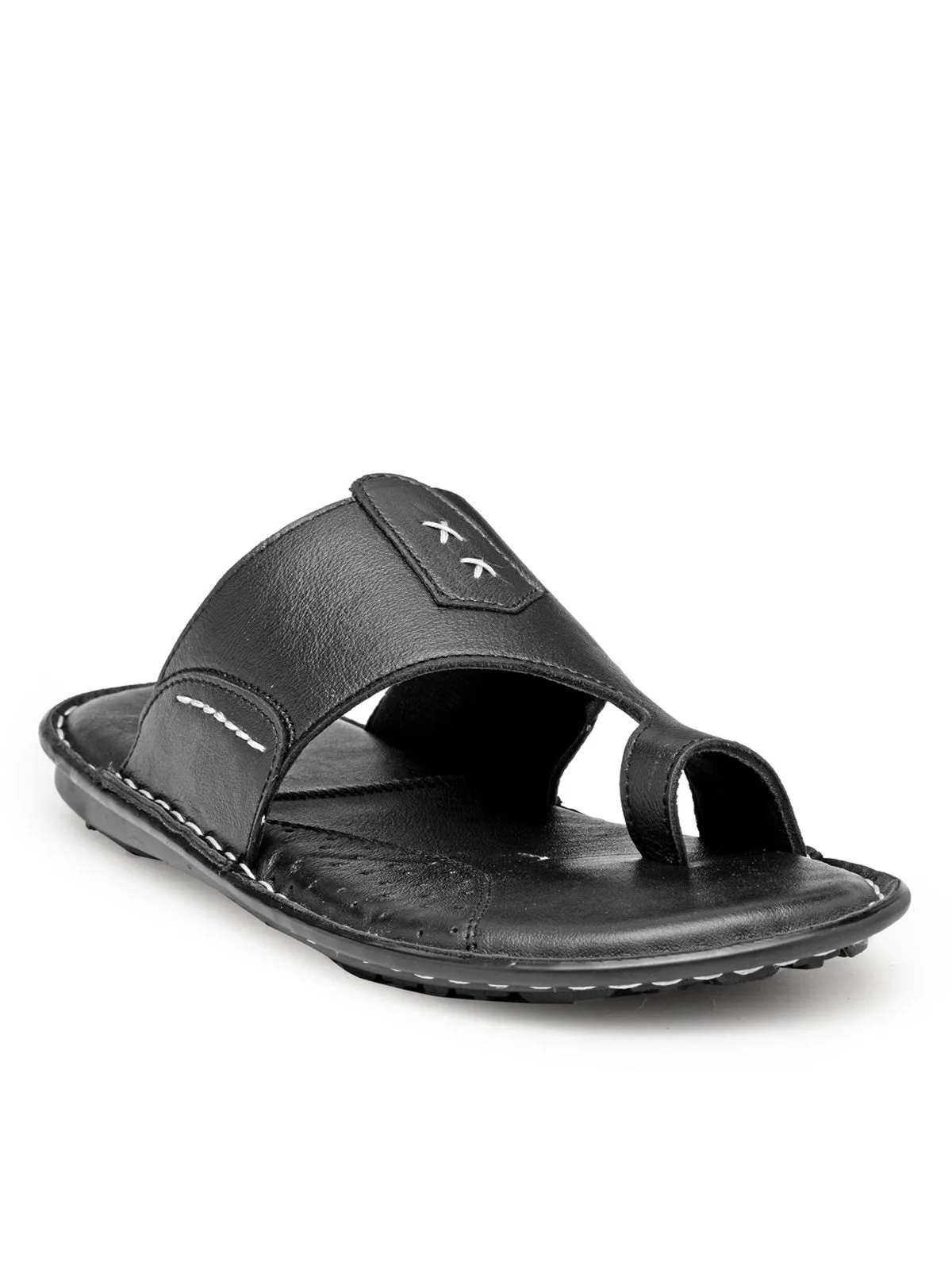 Teakwood Black Daily Wear Sandals