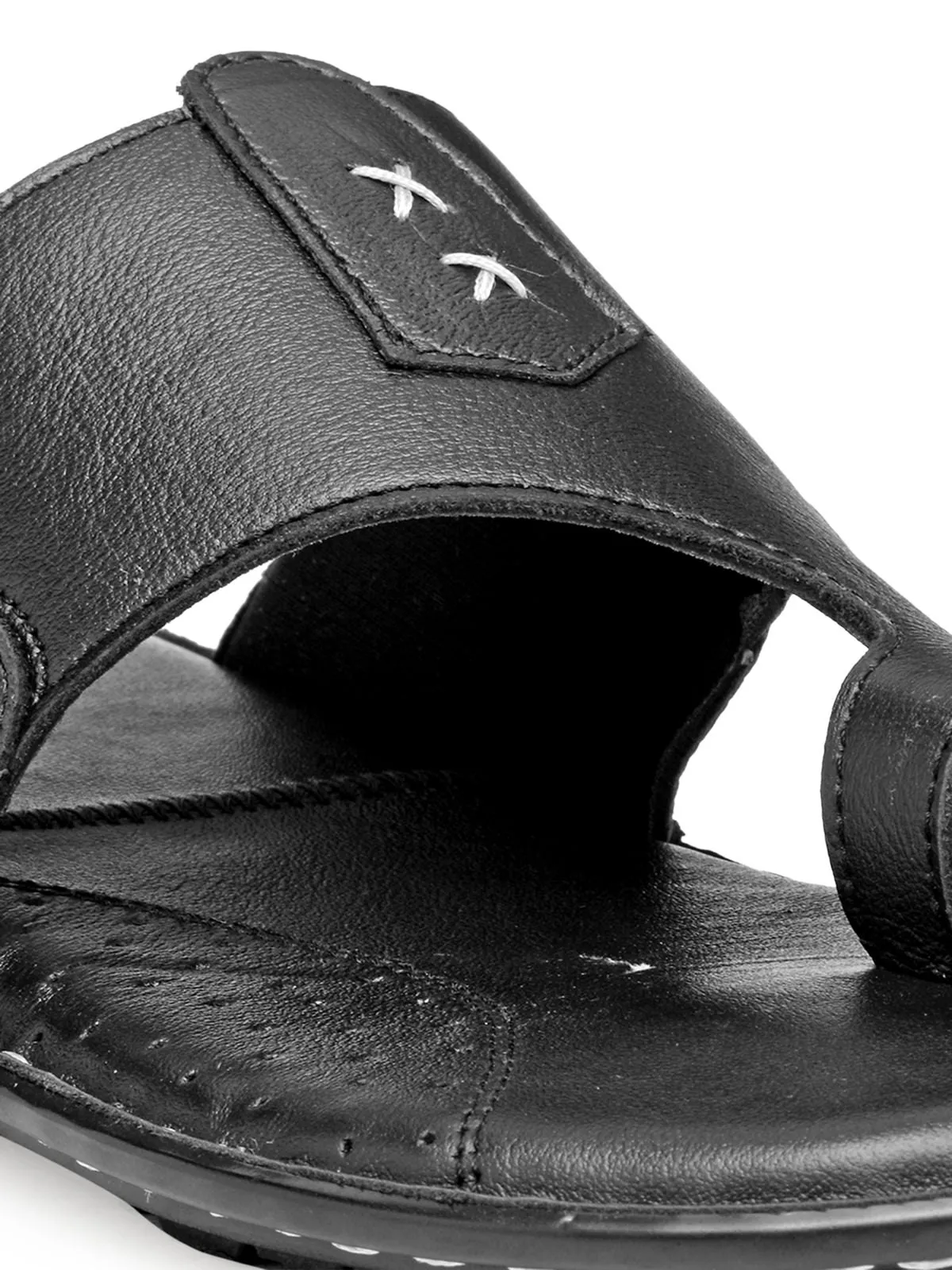 Teakwood Black Daily Wear Sandals