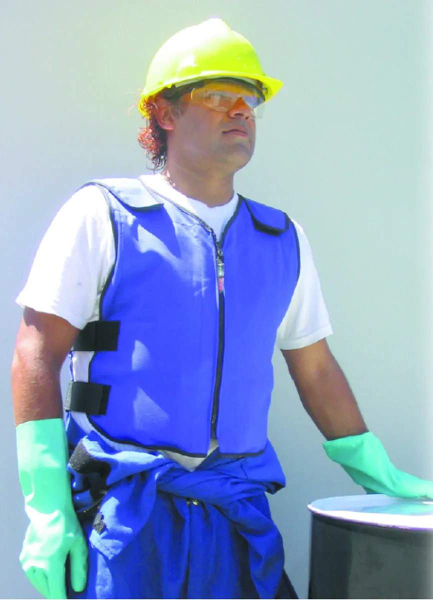 Techniche TechKewl 6626 Phase Change Cooling Vest with Inserts and Cooler - Blue