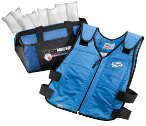 Techniche TechKewl 6626 Phase Change Cooling Vest with Inserts and Cooler - Blue