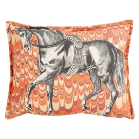 THOMASPAUL - EQUUS MARBLE PILLOW ORANGE 12X16