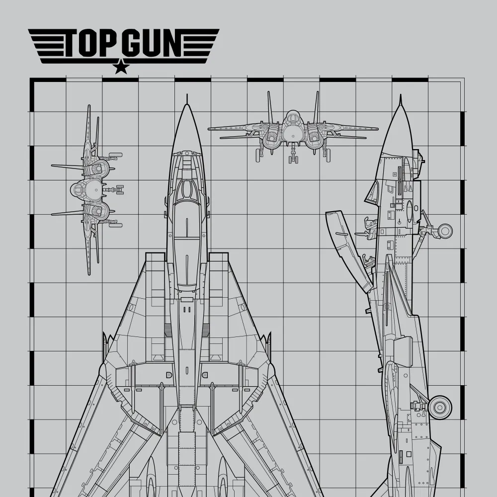 Top Gun Fighter Jet Schematics Sherpa Blanket