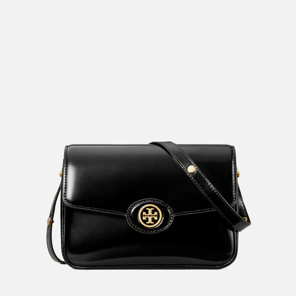 Tory Burch Robinson Spazzolato Convertible Leather Shoulder Bag