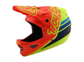 Troy Lee Designs D3 Fiberlite Full Face Helmet - Silhouette - Orange-Yellow - 2020