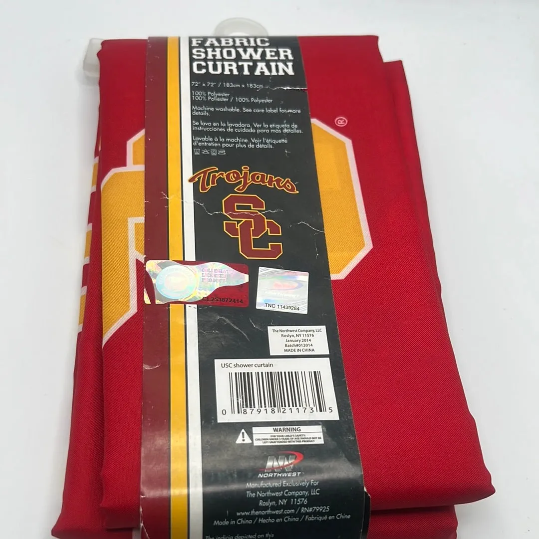 USC Trojans Fabric Shower Curtain 72”X72”