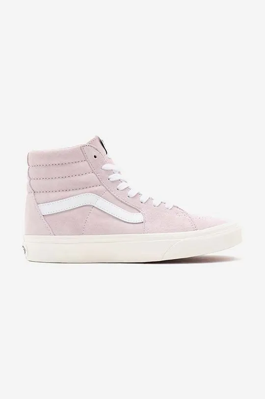 Vans leather trainers UA SK8-Hi women's pink color