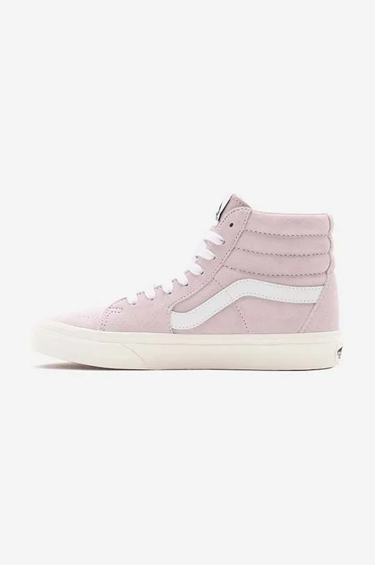 Vans leather trainers UA SK8-Hi women's pink color